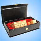 職印＋分割4行（角印18ミリ×1本／4行分割ゴム印）