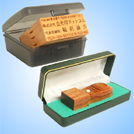 職印＋分割4行（角印18ミリ×1本／4行分割ゴム印）