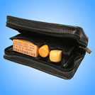 牛皮製会社印セットケースFP-2（プレジデント2本＋ゴム印　18）