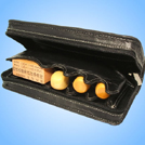 牛皮製会社印セットケースFP-1（プレジデント３本＋ゴム印）