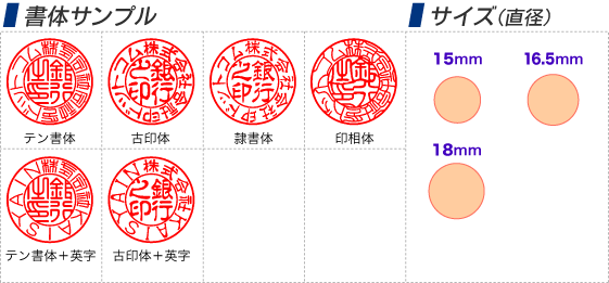書体サンプル・サイズ